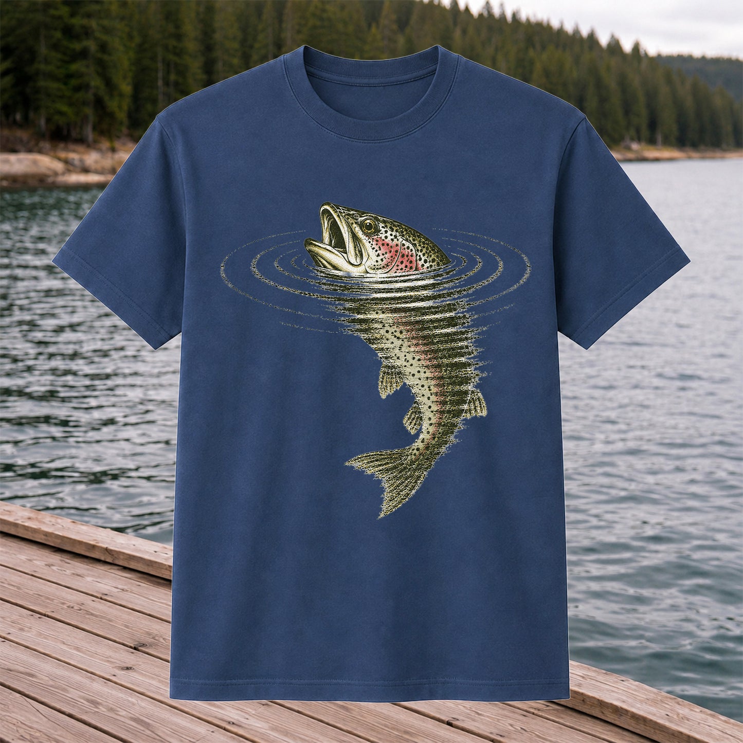 Trout Fishing T-Shirt River Fishing Vintage Angler Tee