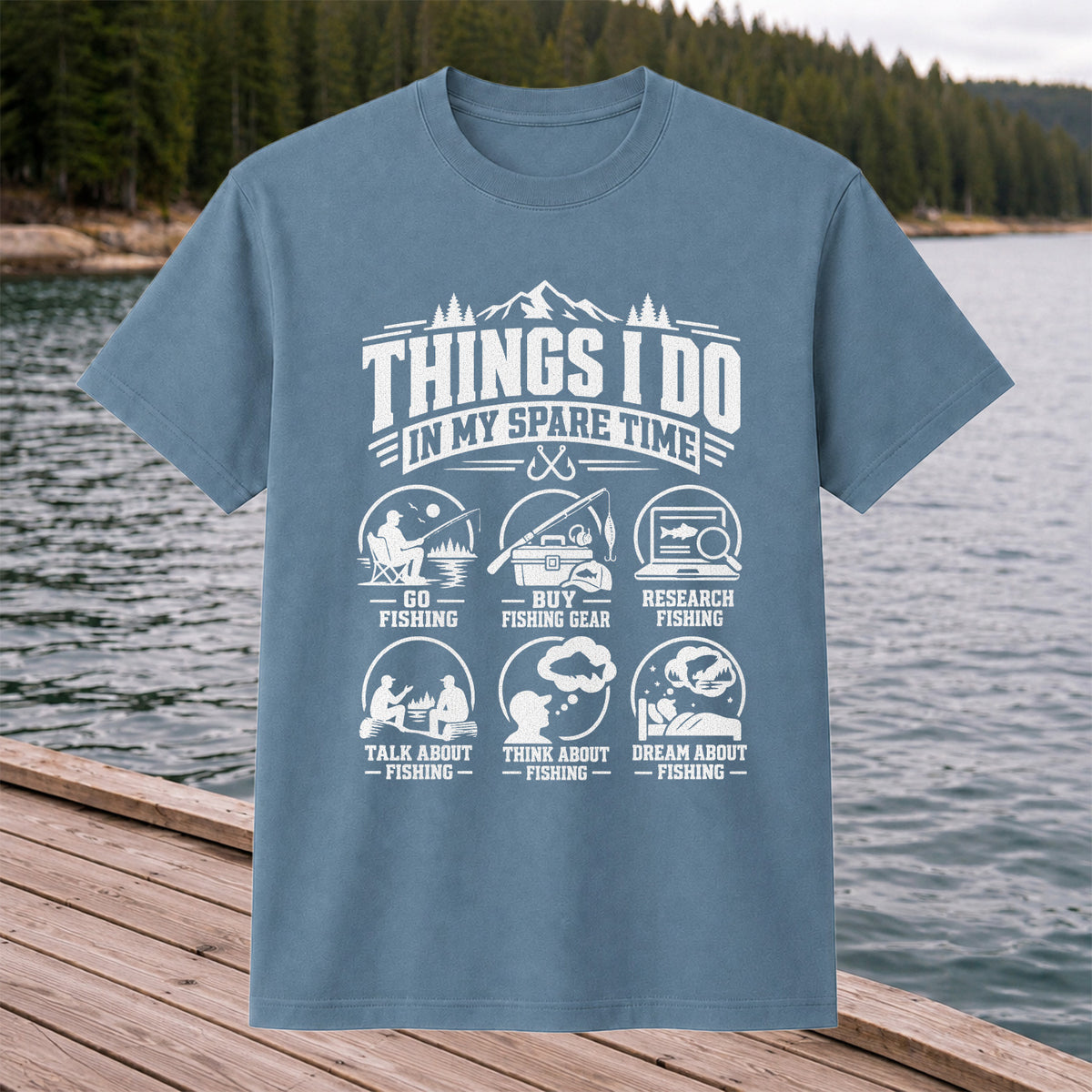 Things I Do in My Spare Time Funny Fishing T-Shirt
