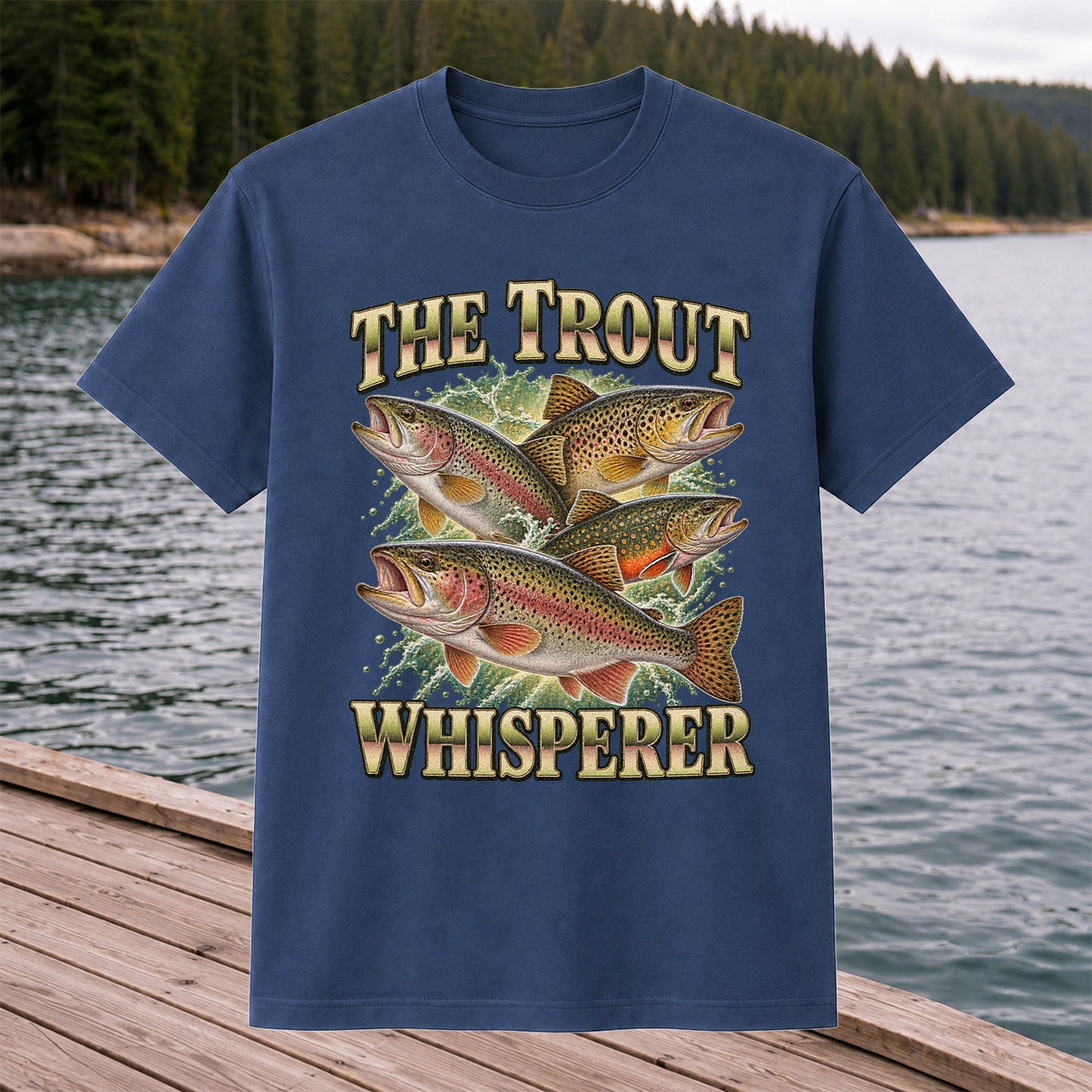 The Trout Whisperer Freshwater Fishing Graphic T-Shirt