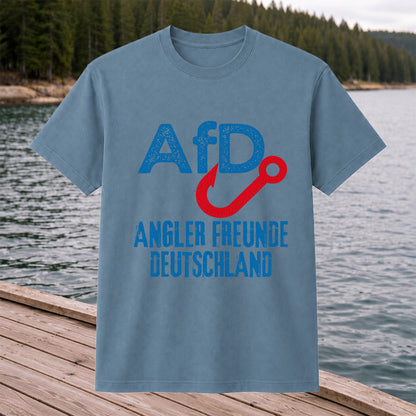 AFD Angler Freunde Deutschland Fishing Hook Graphic T-Shirt