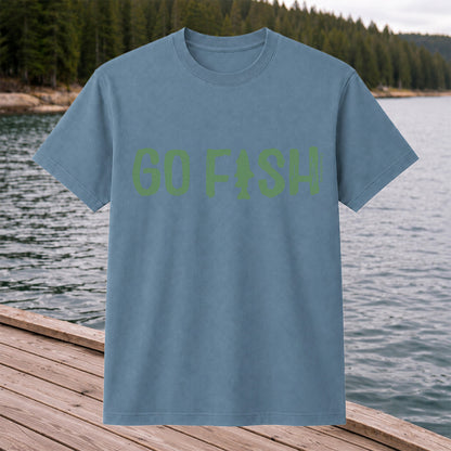 Go Fish Funny Fishing Graphic T-Shirt