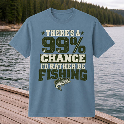 Ninety Nine Percent Fishing Graphic T-Shirt