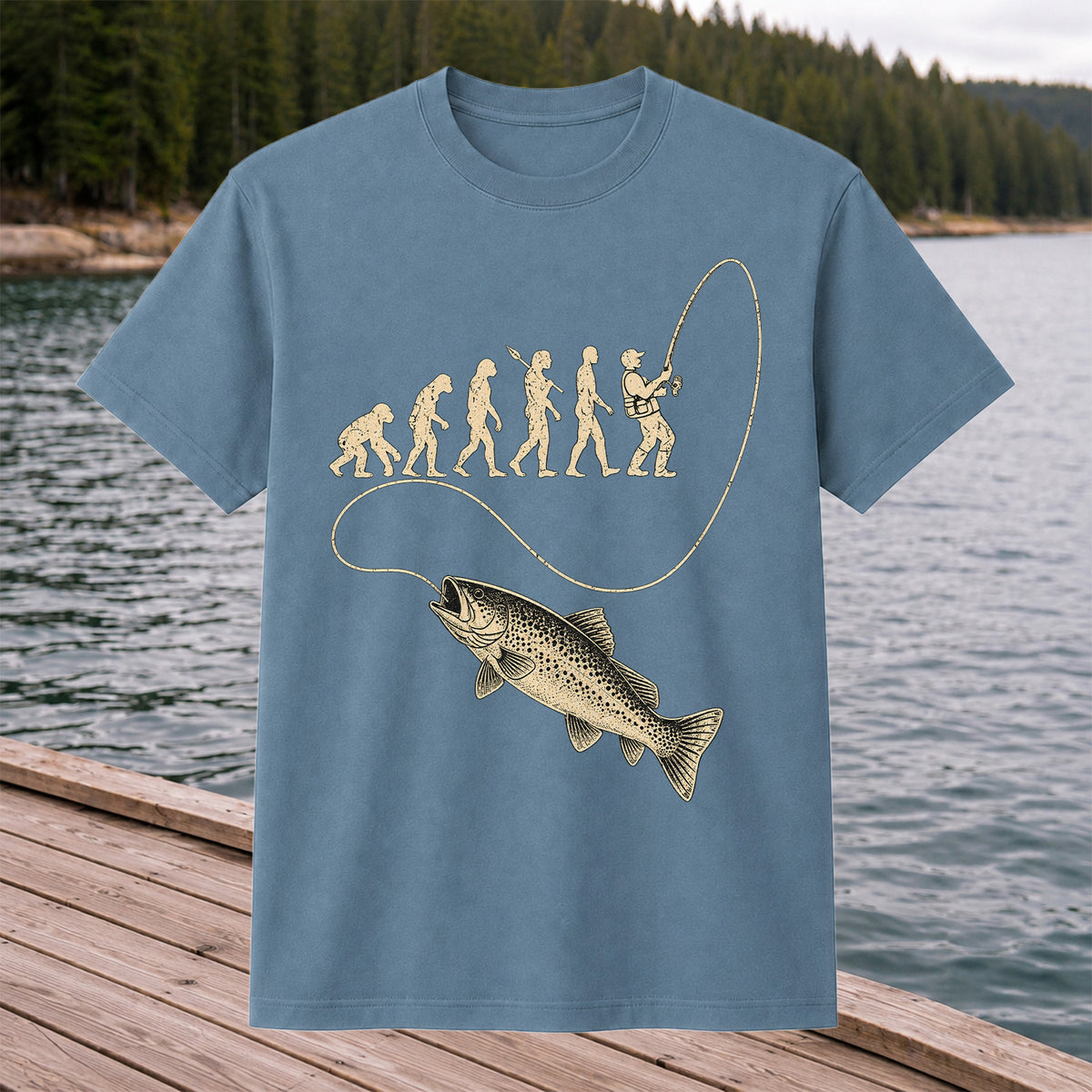 Angler Evolution Bass Fishing Graphic T-Shirt