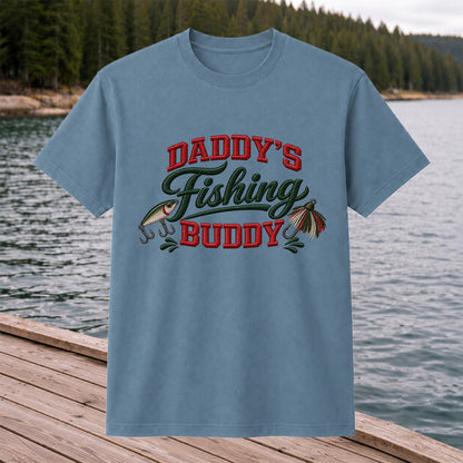 Daddy's Fishing Buddy Funny Fishing Graphic T-Shirt
