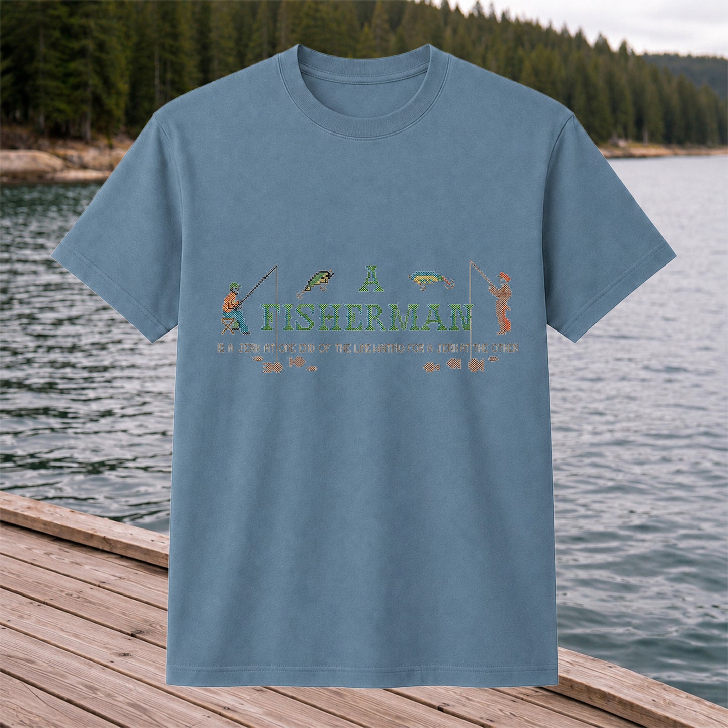 A Fisherman Jerk at Both Ends Funny Fishing T-Shirt