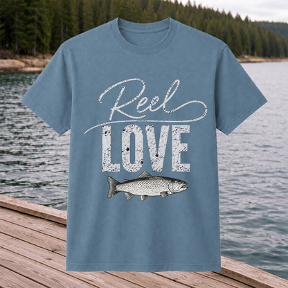 Reel Love Vintage Trout Fishing Graphic T-Shirt