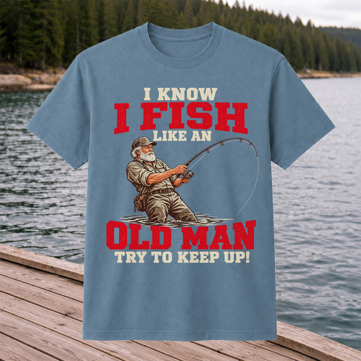 Vintage Angler Fly Fishing Graphic T-Shirt