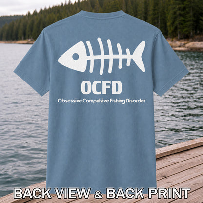 Funny Fish Skeleton Fishing Graphic T-Shirt | Back Print