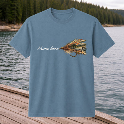 Personalized Fly Fishing Lure Name Graphic T-Shirt