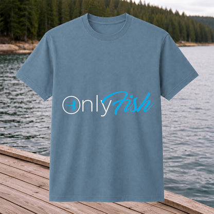 OnlyFish Fishing Hook Pun Minimalist Graphic T-Shirt