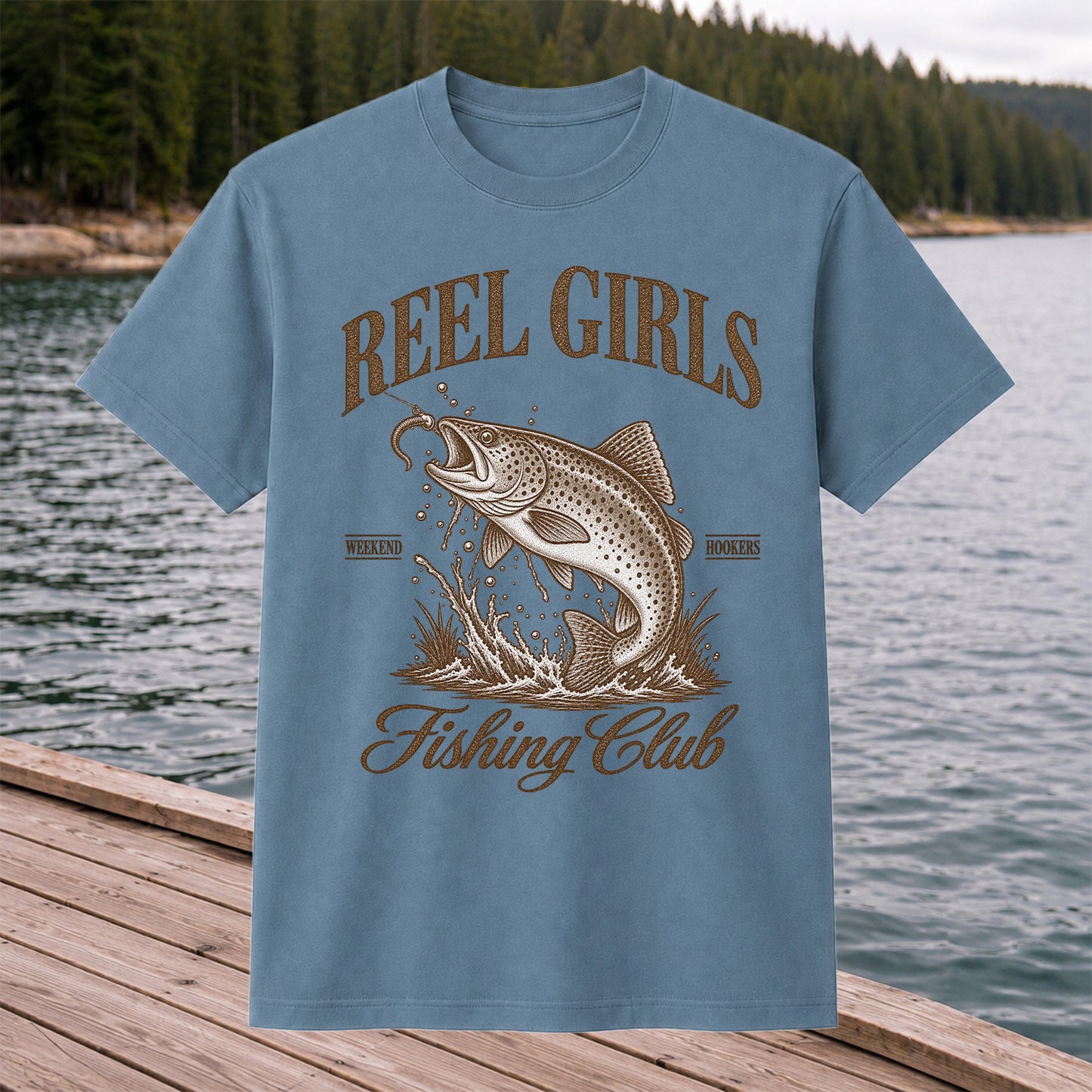 Reel Girls Weekend Hookers Fishing Club Trout T-Shirt