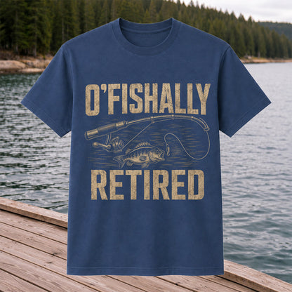 O'Fishally Retired T-Shirt Bass Fishing Retirement Gift for Fisherman