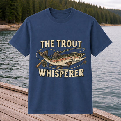 The Trout Whisperer Vintage Fly Fishing Graphic T-Shirt