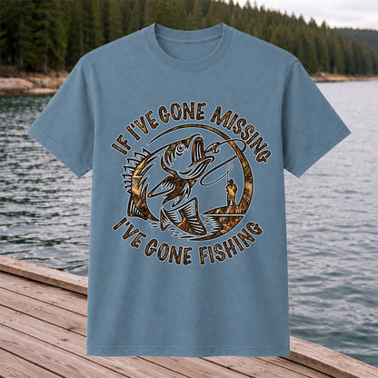 If I've Gone Missing I've Gone Fishing Bass Graphic T-Shirt