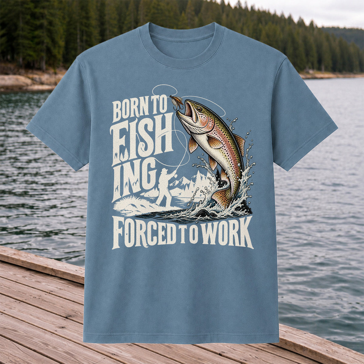 Born to Fish Trout Fishing Graphic T-Shirt