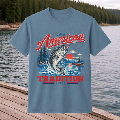 American Tradition Bass Fishing Graphic T-Shirt