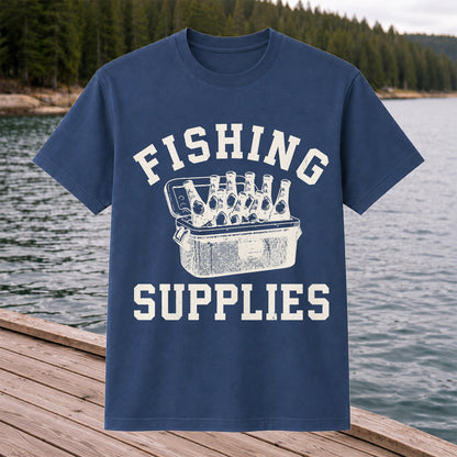 Fishing Supplies T-Shirt Funny Fishing Gift for Fisherman