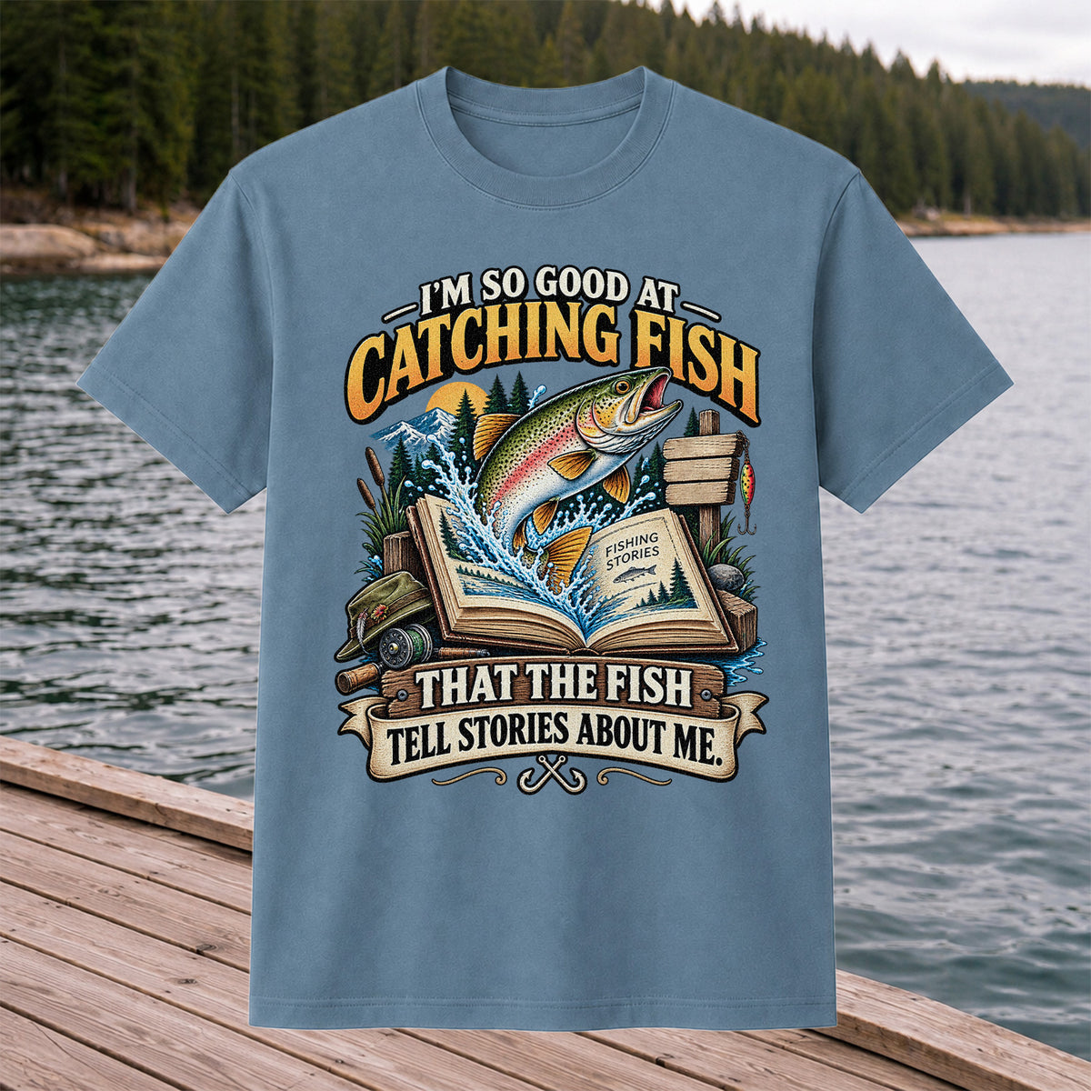 I'm So Good at Catching Fish That the Fish Tell Stories About Me Trout T-Shirt