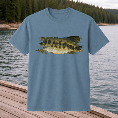 Custom Text Bass Fishing Graphic T-Shirt