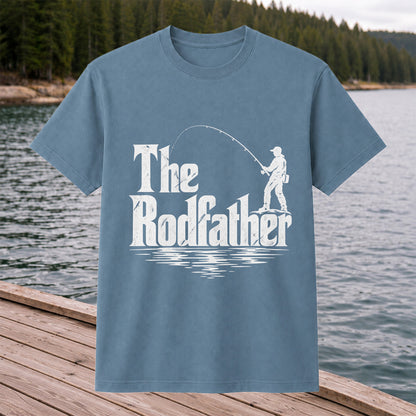 The Rodfather Funny Fishing Graphic T-Shirt