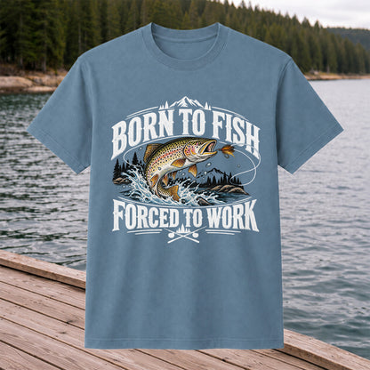 Brown Trout Mountain Lake Fishing Graphic T-Shirt