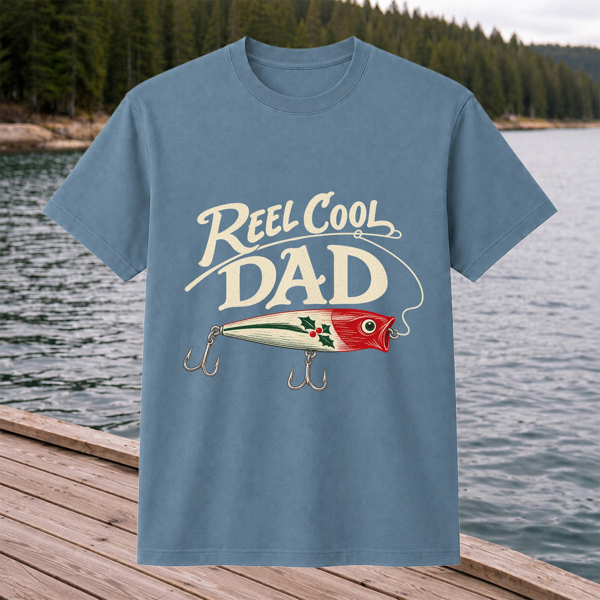 Reel Cool Dad Fishing Lure Graphic T-Shirt