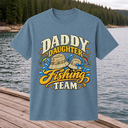 Dad Daughter Fishing Team Family Fishing Graphic T-Shirt