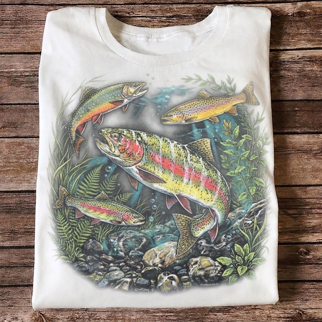 Vintage Trout Fishing T-Shirt