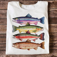 Vintage Trout Species Fishing T Shirt