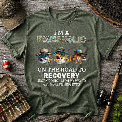 I'm A Fishaholic Funny Fishing Shirt