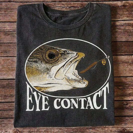 Eye Contact Funny Fishing Shirt