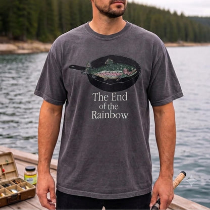 The End of the Rainbow Trout Fishing T Shirt | Funny Fisherman Gift Tee