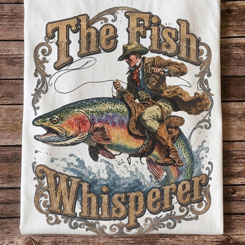 The Fish Whisperer Vintage Fishing T Shirt | Trout Angler Graphic Tee