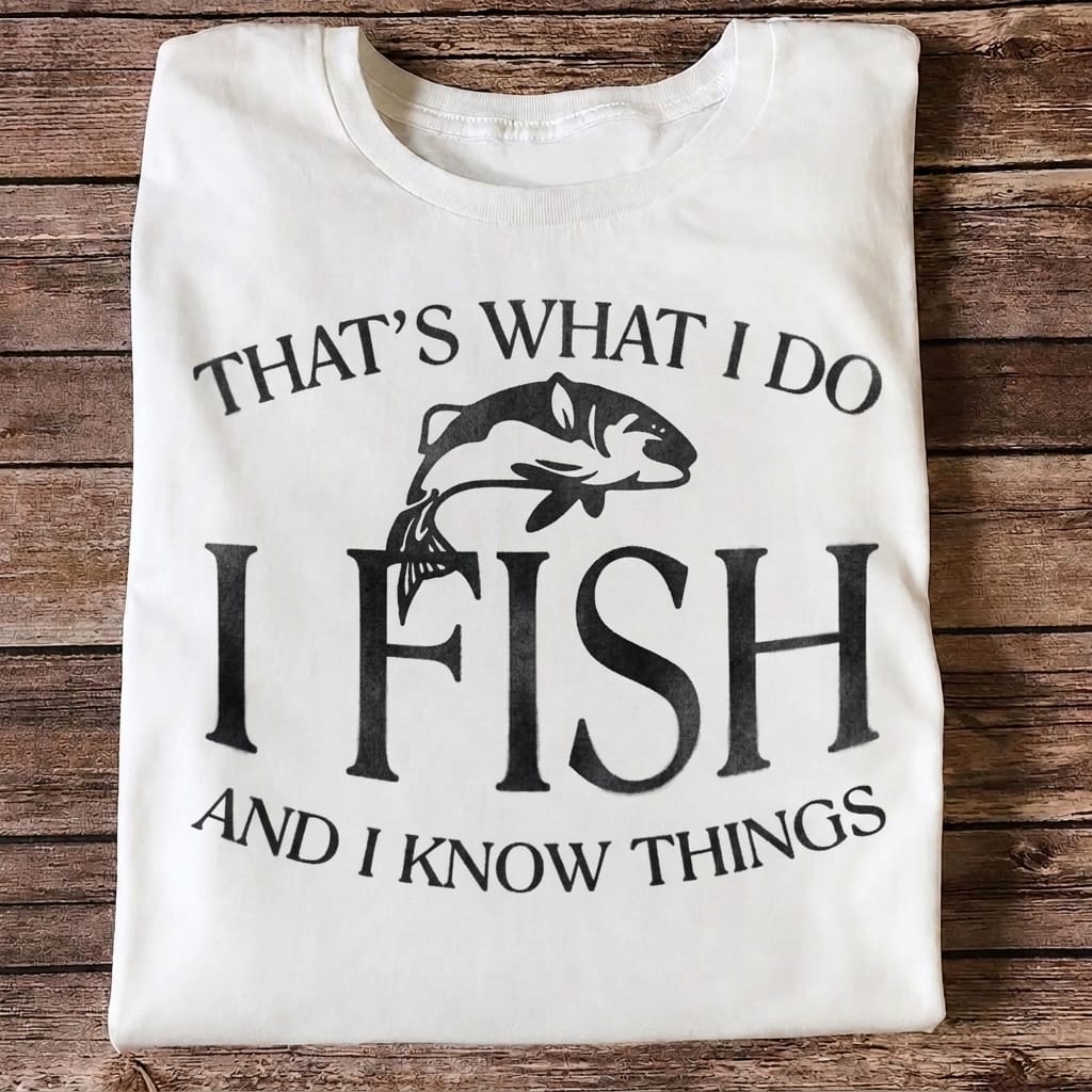 That's What I Do I Fish And I Know Things Funny Fishing T Shirt