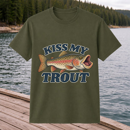 Kiss My Trout Funny Trout Fishing T-Shirt
