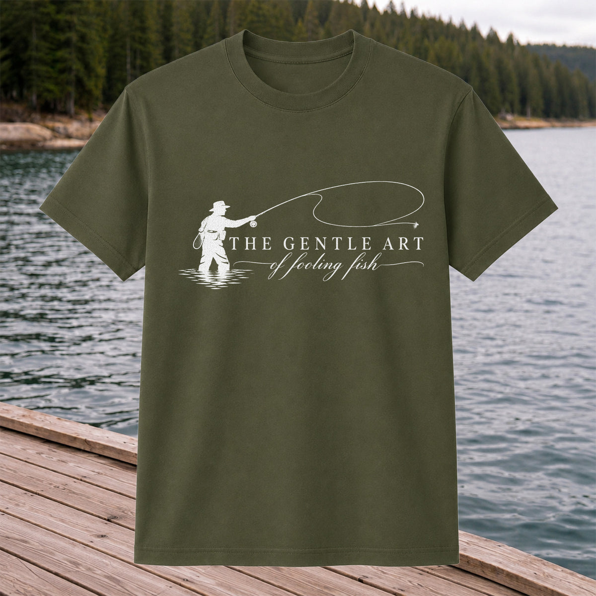 The Gentle Art of Fooling Fish Vintage Fishing Graphic T-Shirt