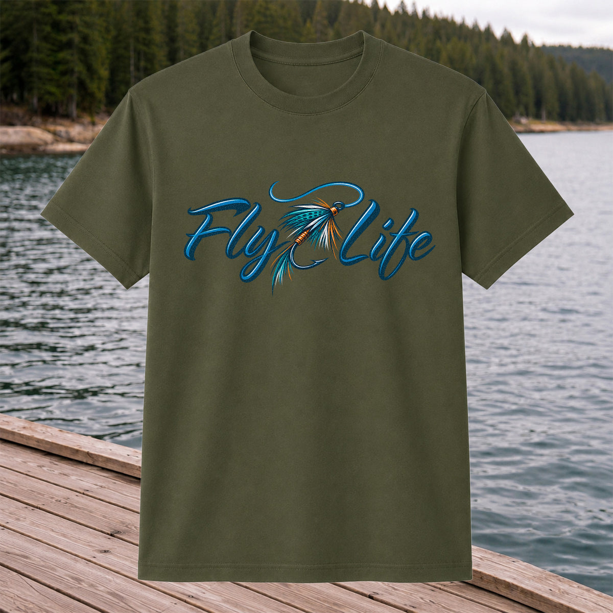 Fly Life Fishing Lure Graphic T-Shirt