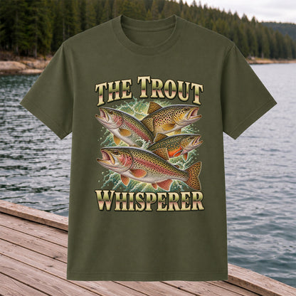 The Trout Whisperer Freshwater Fishing Graphic T-Shirt