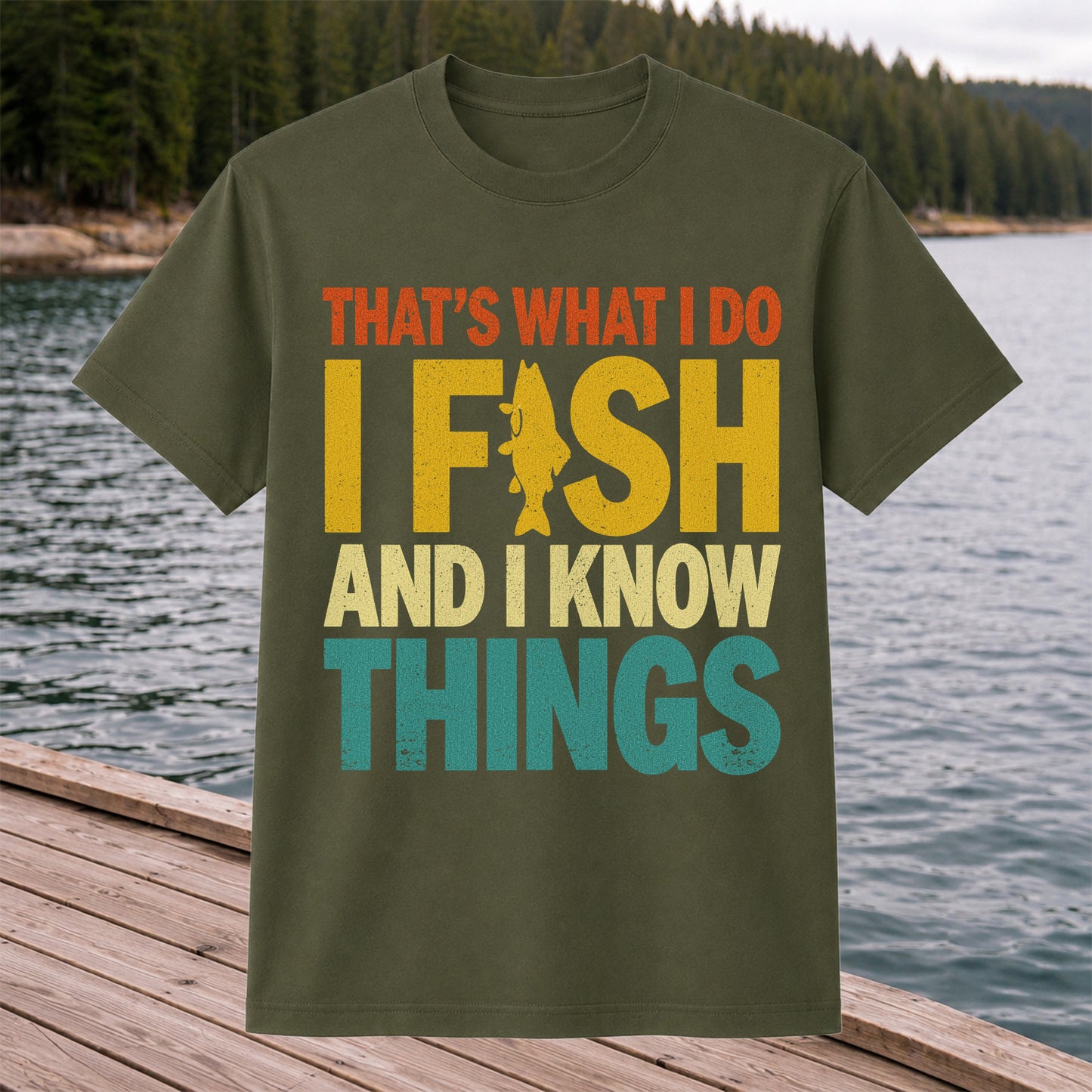 That's What I Do I Fish and I Know Things Funny Fishing Tee