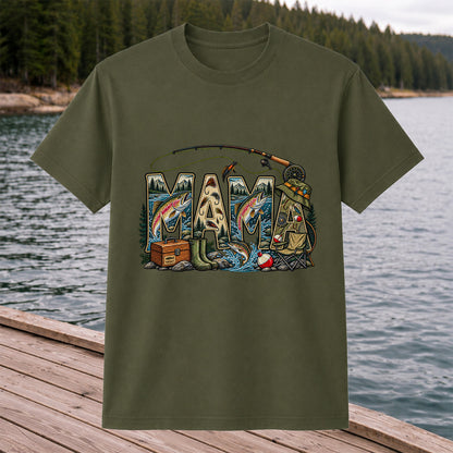 Mama Rainbow Trout Fly Fishing Vintage Graphic T-Shirt