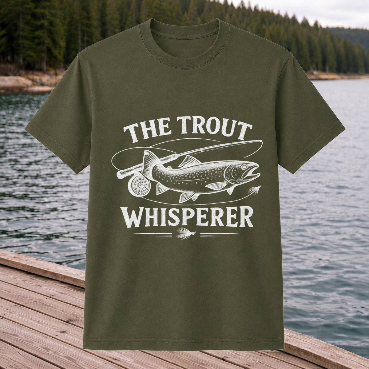 The Trout Whisperer Fly Fishing Graphic T-Shirt