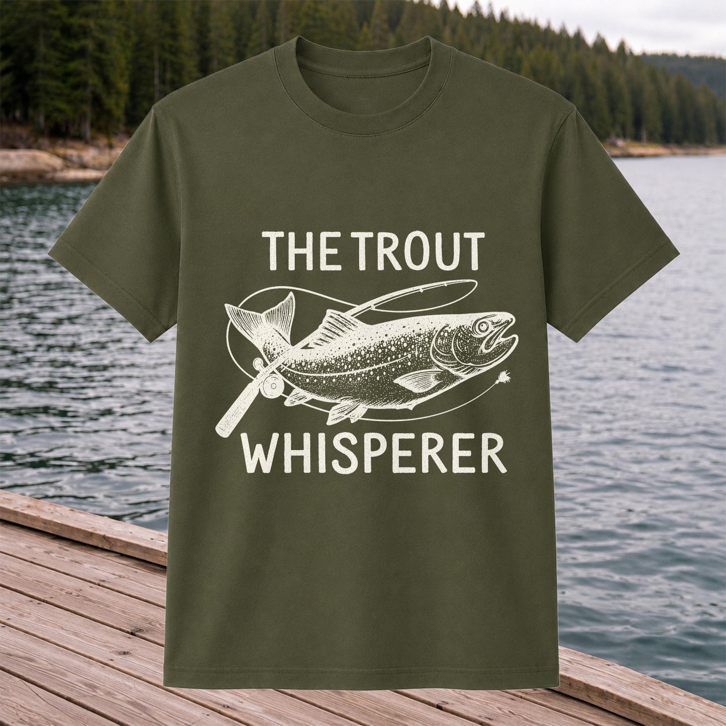 The Trout Whisperer Vintage Trout Fishing T-Shirt