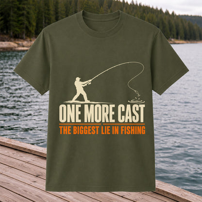Fishing Angler Silhouette Graphic T-Shirt