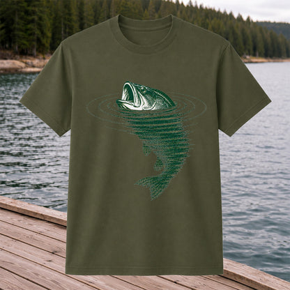 Largemouth Bass Fishing T-Shirt Vintage Bass Fishing Tee