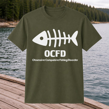 Funny Fish Skeleton Fishing Graphic T-Shirt