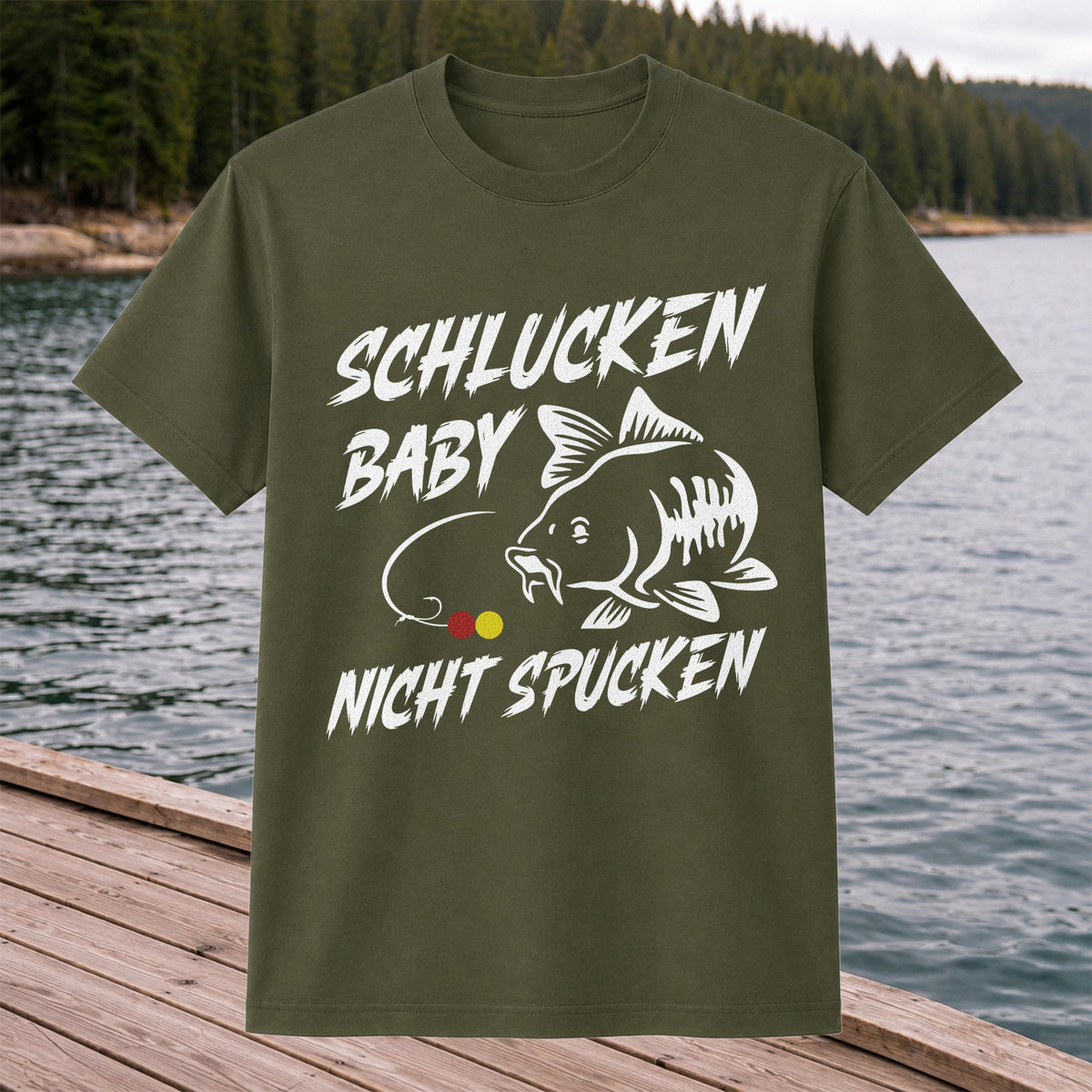 Schlucken Baby Nicht Spucken Funny Bass Fishing T-Shirt
