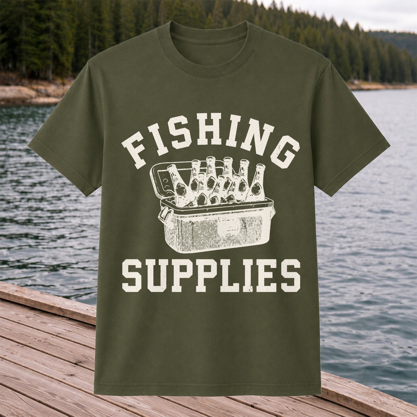 Fishing Supplies T-Shirt Funny Fishing Gift for Fisherman