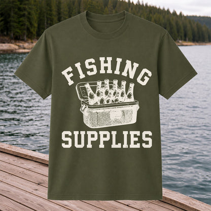 Fishing Supplies T-Shirt Funny Fishing Gift for Fisherman