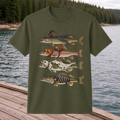Halloween Costume Fish Freshwater Fishing Graphic T-Shirt