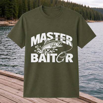 Master Baiter Funny Trout and Fishing Hook T-Shirt
